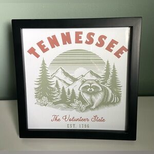 New! Tennessee Wall Art with Black Frame